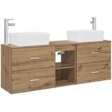  Set ormarića za kupaonicu 3 kom. Hrast artisan 136 x 35 x 80 cm | Shoptok.si