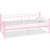 vidaXL posteljni okvir za dnevno posteljo roza kovinski 90x200 cm Cene