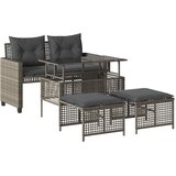  4-dijelni set vrtnih sofa s jastucima poliratan staklo | shoptok.hr