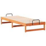  Krevetna konstrukcija Smeđa 90 x 210 cm Čvrsto borovo drvo | shoptok.hr