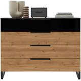 Dieter Knoll Komoda Mera, Barva Hrasta, Črna | Shoptok.si