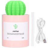 Venisymlis Pink Cactus Namizni Vlažilec - 280 Ml Nano Meglica Z Napajanjem Preko Usb, Tiho Delovanje, (22060810) Cene
