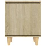  Noćni ormarići s drvenim nogama 2 kom boja hrasta 40x30x50 cm | Eponuda.ba