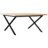 Maison Chic Klubska mizica - kavna mizica - Nizka mizica X okvir 80x80x45,5 cm trdna borovina lito železo, (21752869) Cene