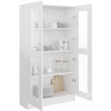  Vitrina bijela visokog sjaja 82,5x30,5x150 cm konstruirano drvo | Eponuda.com