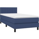  Box spring postelja z vzmetnico LED modra 80x200 cm blago, (20899105) | Shoptok.si