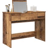 vidaXL toaletni stol s ogledalom starano drvo 100x45x76 cm | shoptok.hr