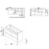 Jika H4536521763001 Cube 100 x 44 cm umivalnik z omarico | Shoptok.si