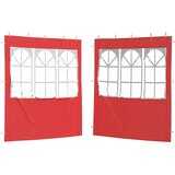 vidaXL Stranska stena zabavnega šotora 2 pcs 200 x 195 cm Rdeča, (5000219030) | Shoptok.si