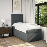 vidaXL Krevet s oprugama i madracem tamnosivi 90 x 190 cm od tkanine | shoptok.hr