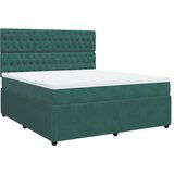 vidaXL Krevet s oprugama i madracem tamnozeleni 180x200 cm baršunasti | shoptok.hr