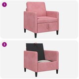 SOFA s pohranom Ružičasta 72 x 78 x 87 cm Poliester | Shoptok.si
