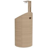 Vanjski tuš sivi 100x100x241,5 cm poliratana i bagremovog drva | shoptok.hr