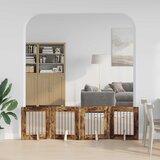  Vrata za pse s postoljem 4 pcs Dimljeni hrast 60 x 60 cm | shoptok.hr