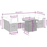  8-dijelni set vrtnih sofa od poliratana s jastucima crni | shoptok.hr
