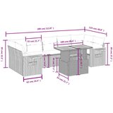  Vrtna sedežna garnitura 8-delna z blazinami črn poli ratan, (21113265) | Shoptok.si