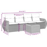  5-dijelni vrtni set sofa s jastucima bež od poliratana | shoptok.hr