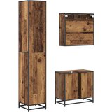  Set namještaja za kupaonicu 3 pcs Staro drvo 65 x 33 x 60 cm | shoptok.hr