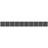  Set panela za ogradu WPC 1737 x 186 cm crni | shoptok.hr