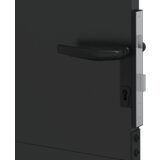 vidaXL Vrtna vrata Črna 105 x 125 cm Jeklo s prašnim premazom | Shoptok.si