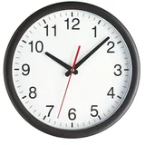 TFA okrugli zidni sat (Crne boje, Promjer: 30 cm)