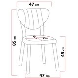 Hanah home Elma trpezarijski sto i stolice, bordo-krem boja | Eponuda.ba