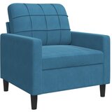  The Living Store Fotelj moder 60 cm žamet - Enosed, (21494877) | Shoptok.si