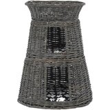  3-dijelni set košara za mačke s jastucima sivi 47x34x60 cm vrba | Eponuda.com