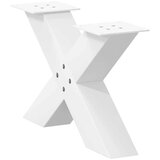  Noge za klub stolić u obliku slova X 2 kom bijele 50 x (30-31) cm čelik - Bijela 50 x (30-31) cm (80 mm) 2 1 | shoptok.hr