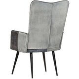  Fotelj siv iz pravega usnja, (20701614) | Shoptok.si