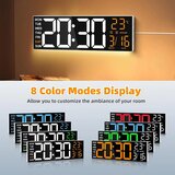 MAXSTAR velika digitalna LED stenska ura z RGB-osvetlitvijo in daljincem | Shoptok.si