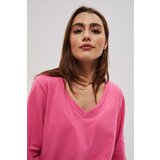 Marisse V-Neck Sweatshirt L-Bl-3702 Pink | ePonuda.com