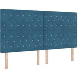 Box spring krevet s madracem Plava 180 x 200 cm Baršun - Tamno plava 180 x 200 cm Kristal s dugmadima | shoptok.hr