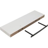  Zidna polica 80X23X5 CM BIJELA NEVIDLJIVI NOSAČI | shoptok.hr