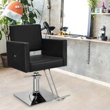 Izdelki za telo Frizerski stol, nastavljiv po višini, s hidravlično črpalko, vrtljiv za 360°, črne barve | Shoptok.si