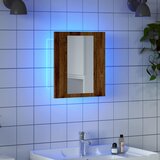 Maison Chic LED Kopalniška omarica - Kopalniški kabinet z ogledalom starinski les 40x12x45 cm, (21795027) | Shoptok.si
