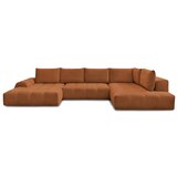 Bobochic Paris Sklopiva/s prostorom za odlaganje kutna garnitura od šenila boja terakote (s desnim kutom/u obliku slova "U") Everest – | shoptok.hr