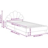  Krevet za djecu s uzglavljem Policijska plava 90 x 200 cm | shoptok.hr