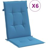 vidaXL Blazina za stol 6 kosov melanž modra 120x50x4 cm blago | Shoptok.si