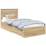  Okvir za krevet s uzglavljem Sonoma hrast 100 x 200 cm | shoptok.hr