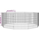  Ograda za životinje s 10 ploča 54 x 60 cm od pocinčanog željeza | shoptok.hr