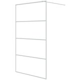 Pregrada za tuš bijela 115 x 195 cm s prozirnim staklom ESG | shoptok.hr
