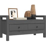  Klupa za hodnik siva 80x40x43 cm od masivne borovine | shoptok.hr