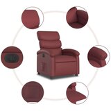  Električni naslanjač vinsko rdeče umetno usnje | Shoptok.si