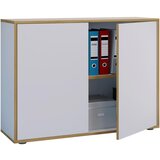 MID.YOU Arhivska Omara Salia B100, Bela, Barva Hrasta | Shoptok.si