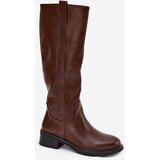 Boto Women's Officer Boots With Low Heel Insulated Brown Averna | ePonuda.com