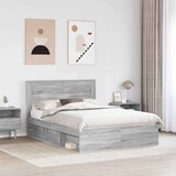  Konstrukcija postelje z vzmetnico Siva Sonoma 150 x 200 cm, (5000104109) | Shoptok.si