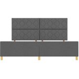  Krevetna konstrukcija Tamno siva 200 x 200 cm tkanina | shoptok.hr