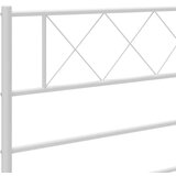 Metalni Kovinski posteljni okvir z vzglavjem bel 100x190 cm | Shoptok.si