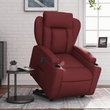 vidaXL električni naslanjač s funkcijo vstajanja vin. rdeče um. usnje | Shoptok.si